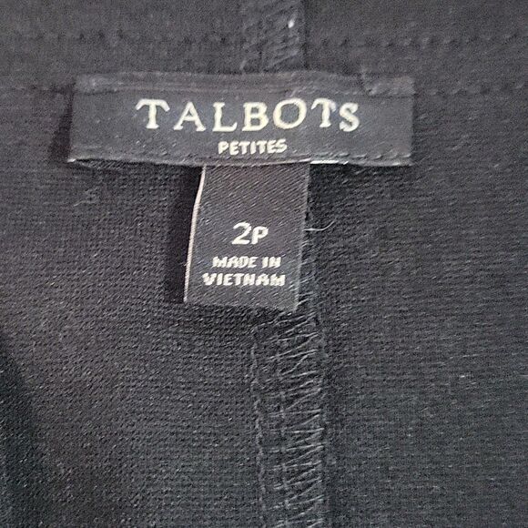 TALBOTS Sheath black sleeveless sheath dress gold button size 2p - Picture 4 of 5